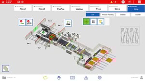 The developed software solution for the new visualization project by Andritz Soutec.