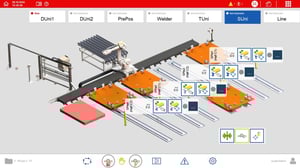 The developed software solution for the new visualization project by Andritz Soutec.