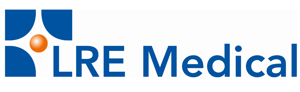 LRE Medical Logo, specialist in medical technology and in-vitro diagnostics.
