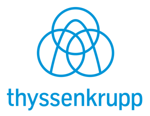 Thyssenkrupp logo, industrial group for technology and materials.